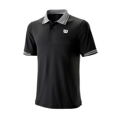 Wilson Tennis-Polo Star Tipped #19 schwarz Herren